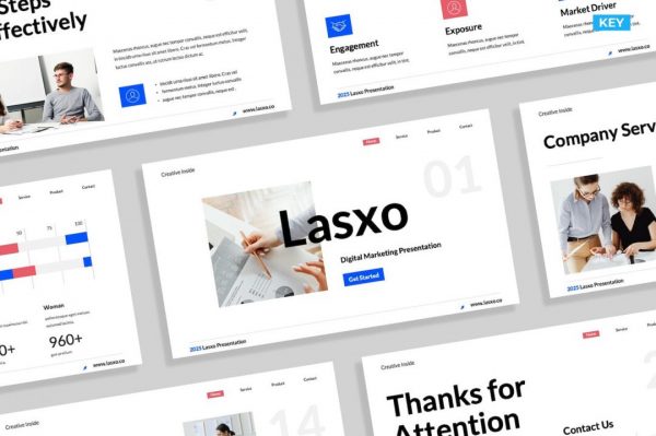 简约设计风格数字营销演示Keynote模板 Lasxo – Clean Digital Marketing Presentation 010