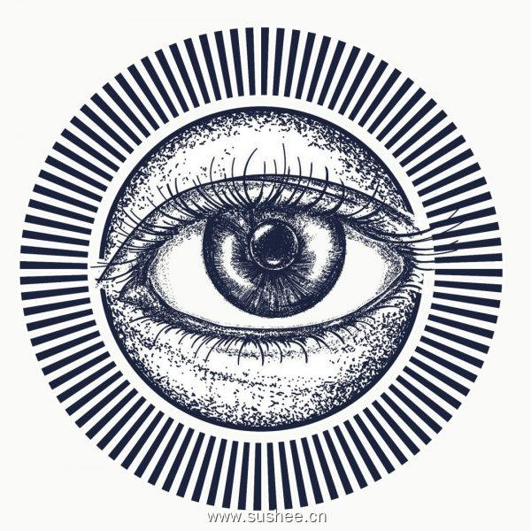 全视之眼纹身插画设计all seeing eye tattoo