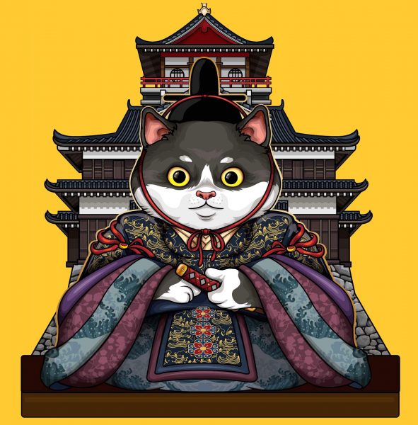 矢量亚洲皇帝猫