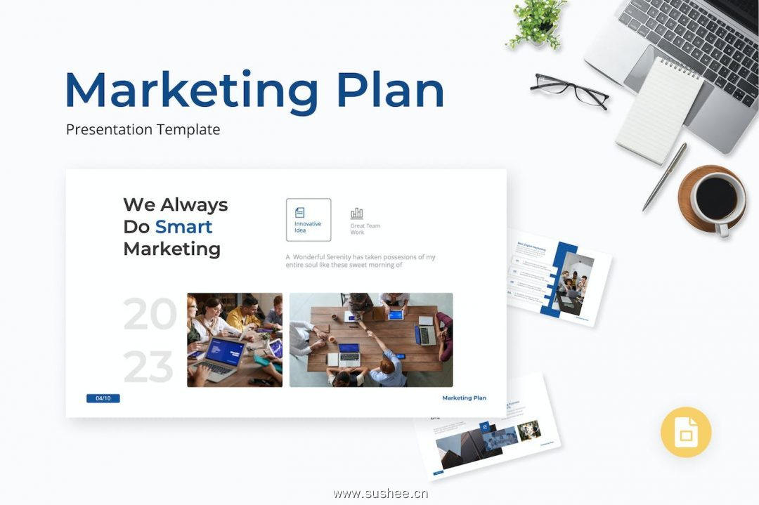营销计划谷歌幻灯片模板 Marketing Plan Google Slide Template