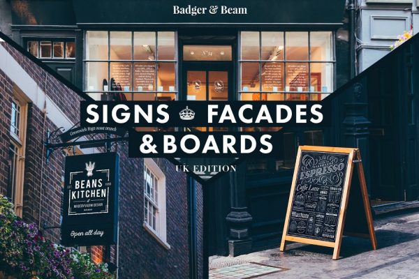英式风格店铺标志展示样机 Signs & Facades Mockups UK edition