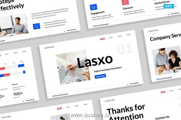 简约设计风格数字营销演示Keynote模板 Lasxo – Clean Digital Marketing Presentation 010