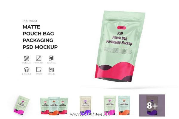 洗发水沐浴露补充袋样机模板 Refill Pouch Bag Mockup for Your Business