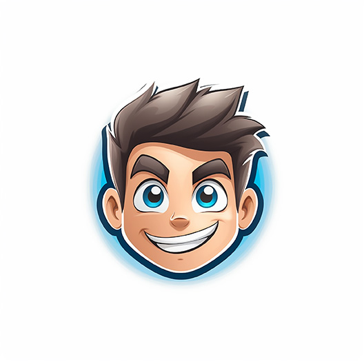 电子竞技标志 3D 动画风格动画铅笔傻笑纯白色背景