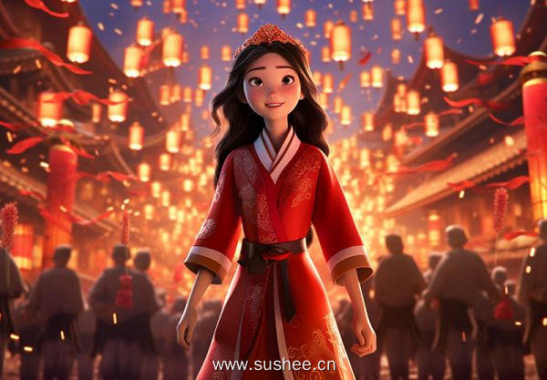 人们庆祝中国新年