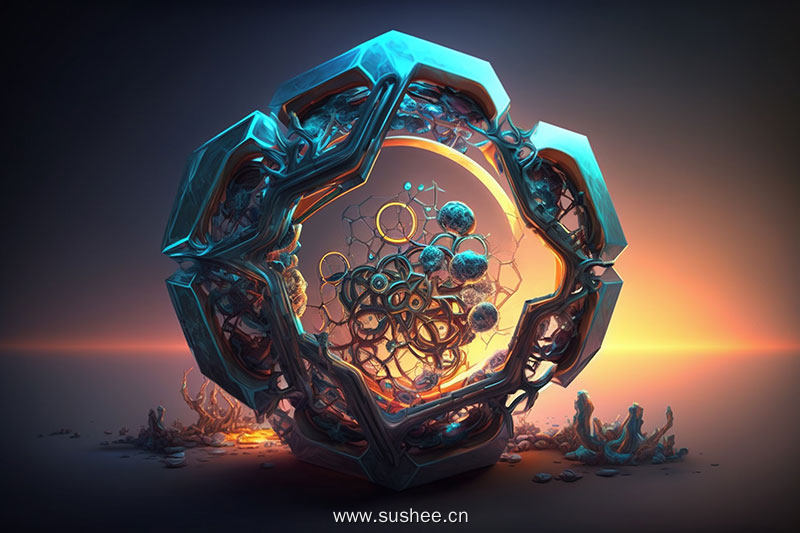 一个大物体的特写，里面有很多齿轮，生成人工智能