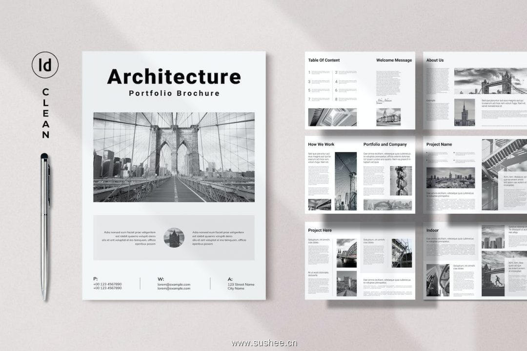 建筑作品集手册排版设计模板 Architecture Portfolio Brochure缩略图 建筑作品集手册排版设计模板 Architecture Portfolio Brochure